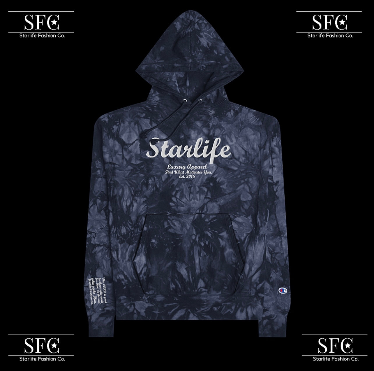 Starlife Tye Dye Hoodie (Blue)