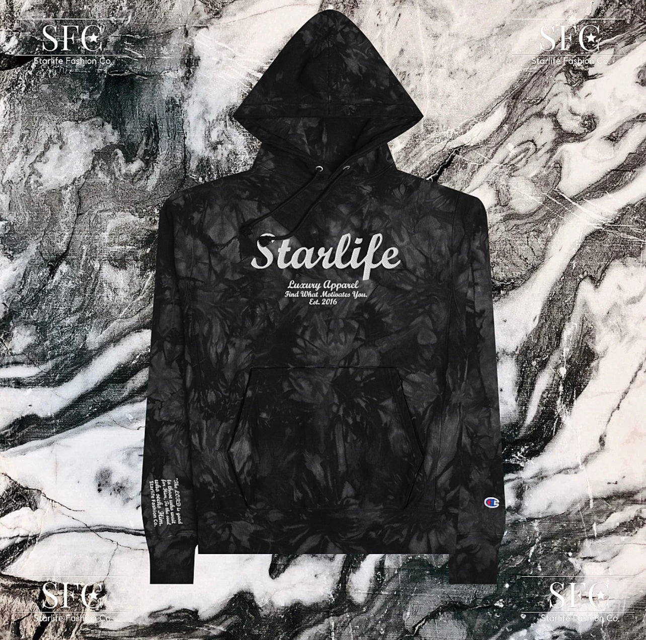 Starlife Tye Dye Hoodie (Black)