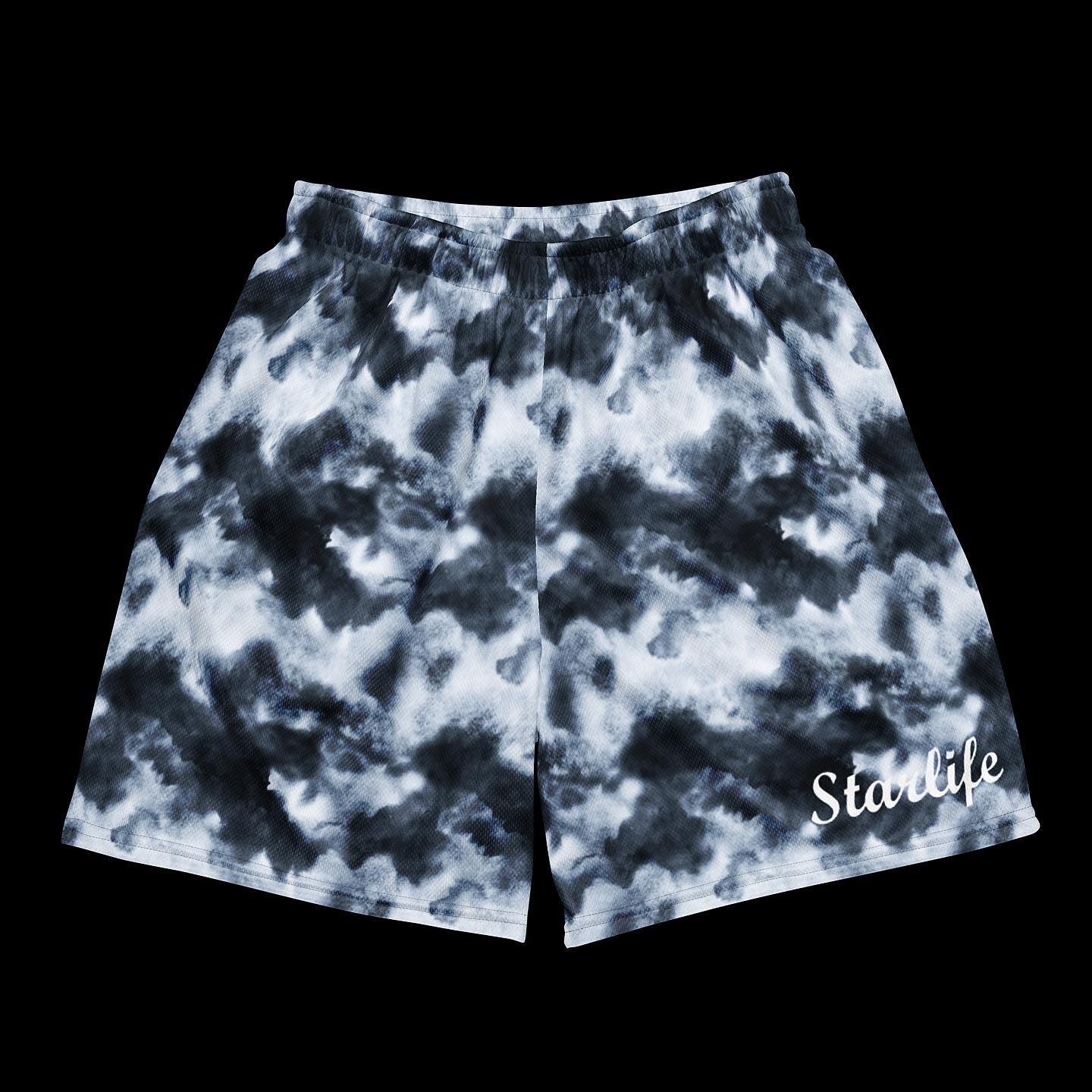 Washed Marble Mesh Shorts