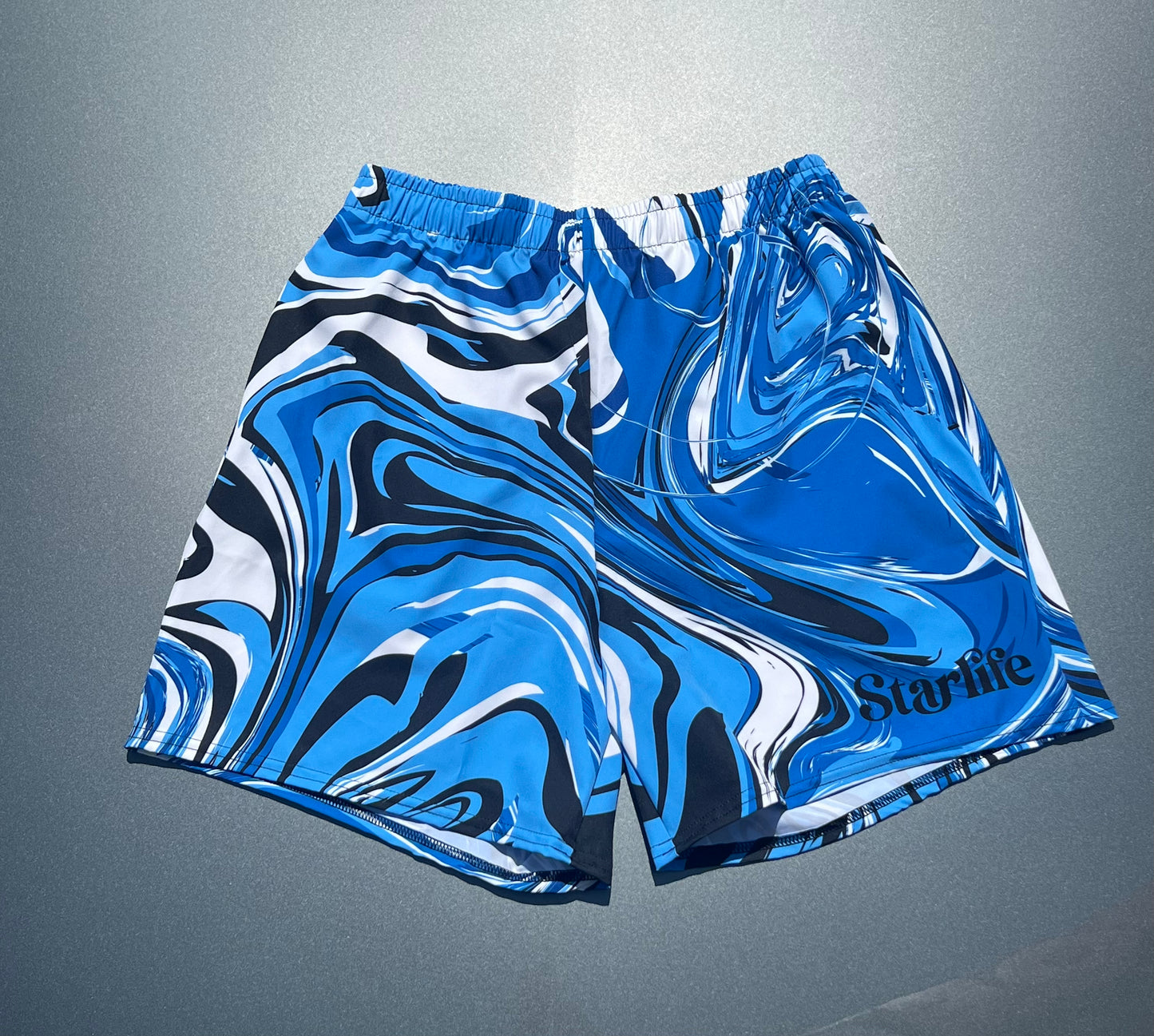 Ocean Blue Marble Shorts