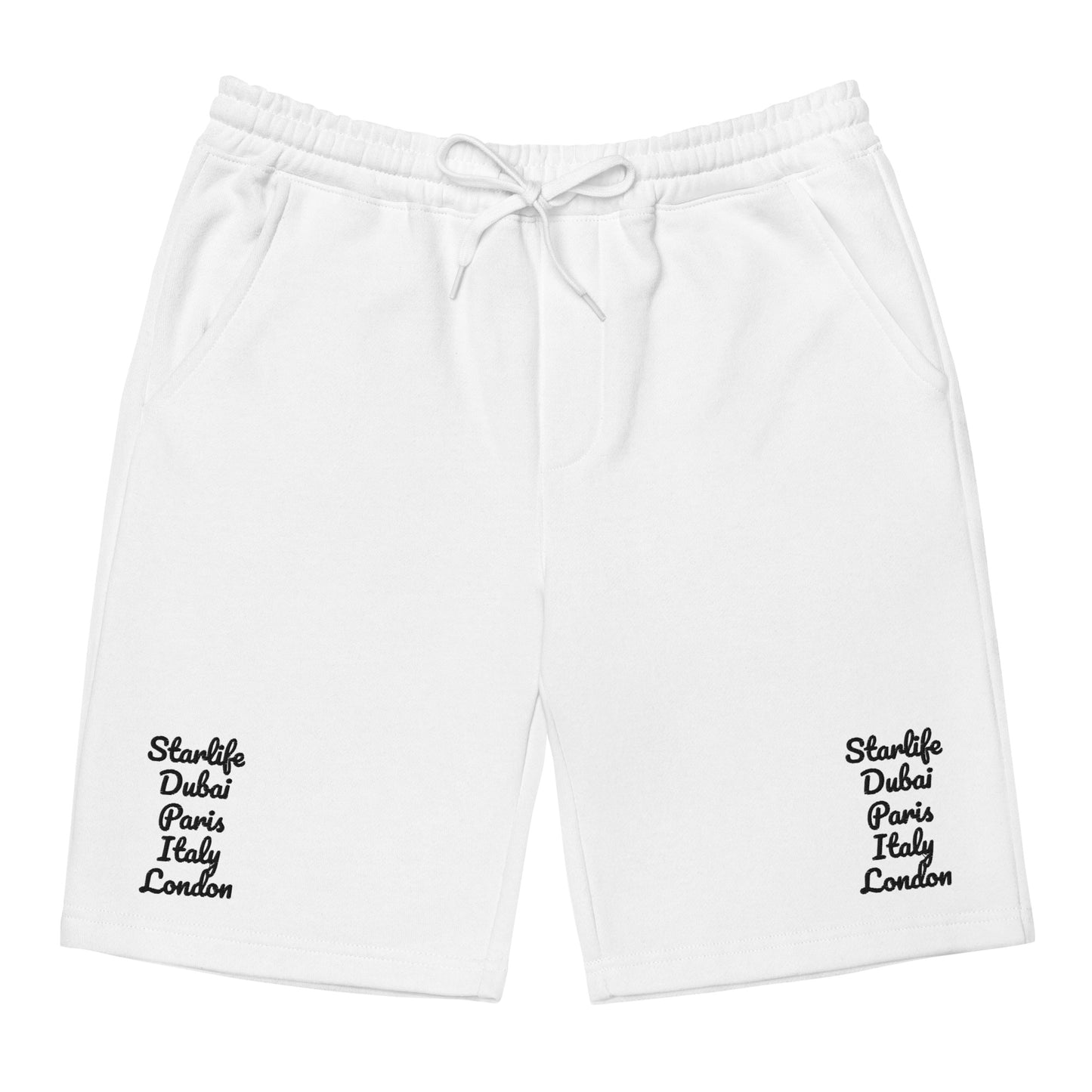 Starlife Embroidered Shorts (White/Black)