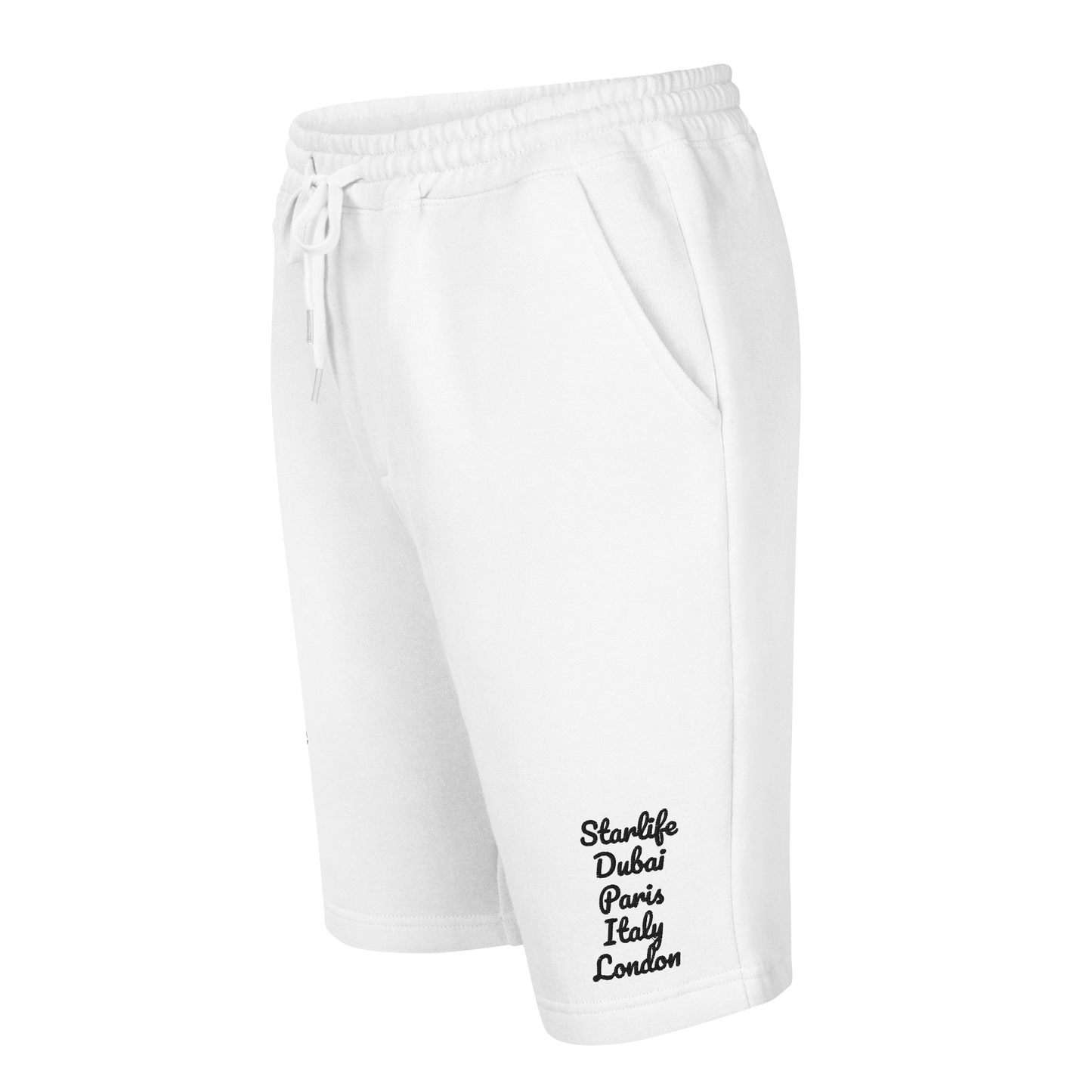 Starlife Embroidered Shorts (White/Black)