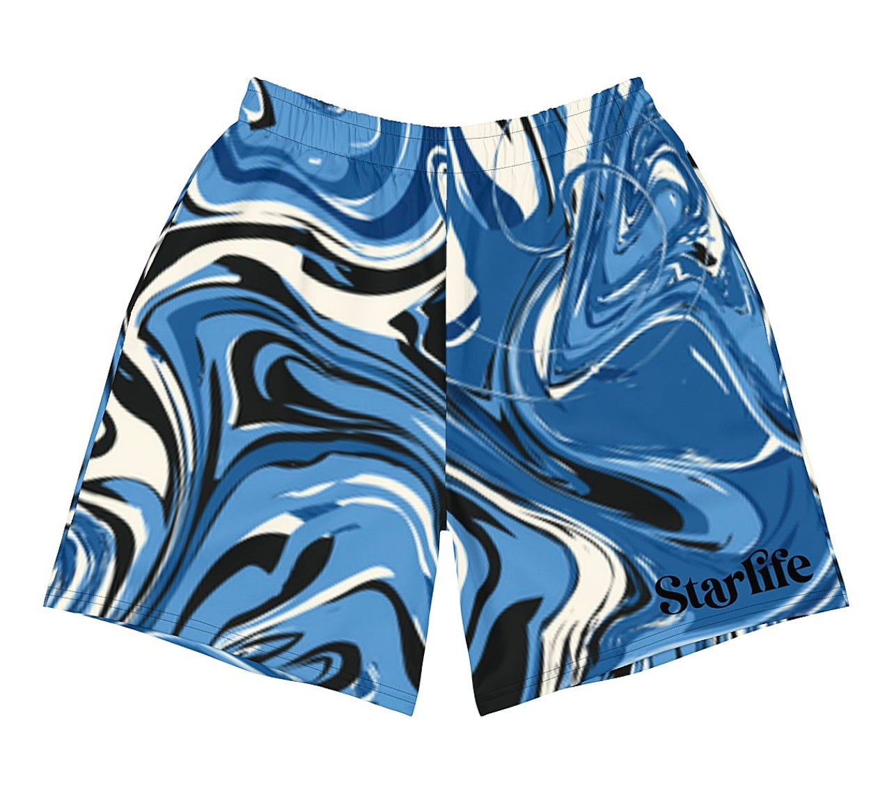 Ocean Blue Marble Shorts