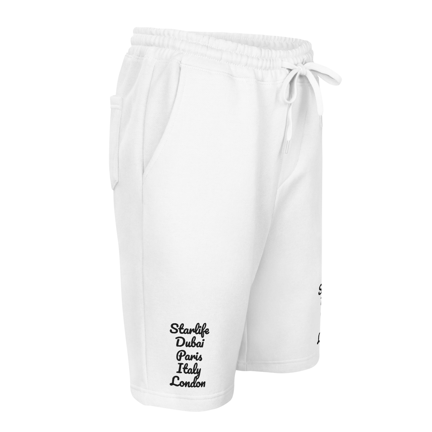 Starlife Embroidered Shorts (White/Black)